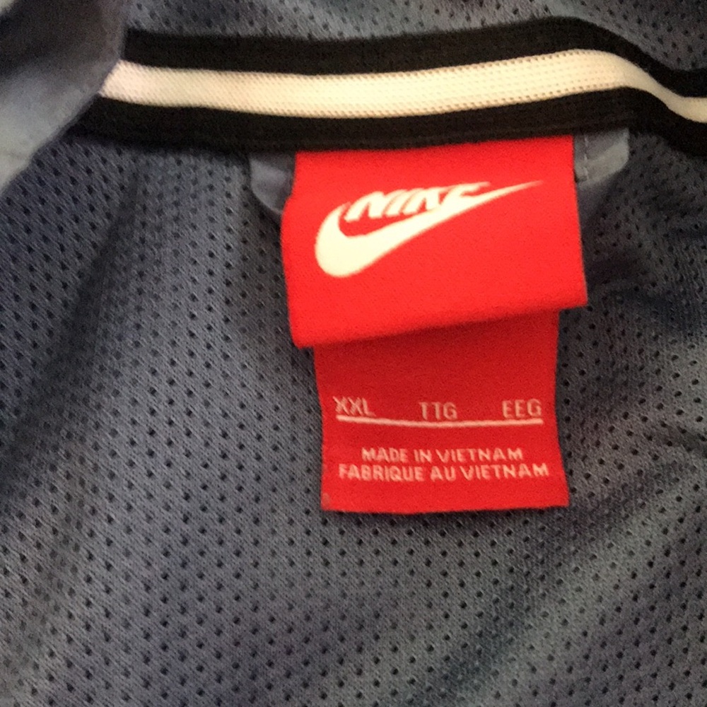 Nike Blue Colorblock Hooded Windbreaker - Picture 3 of 6
